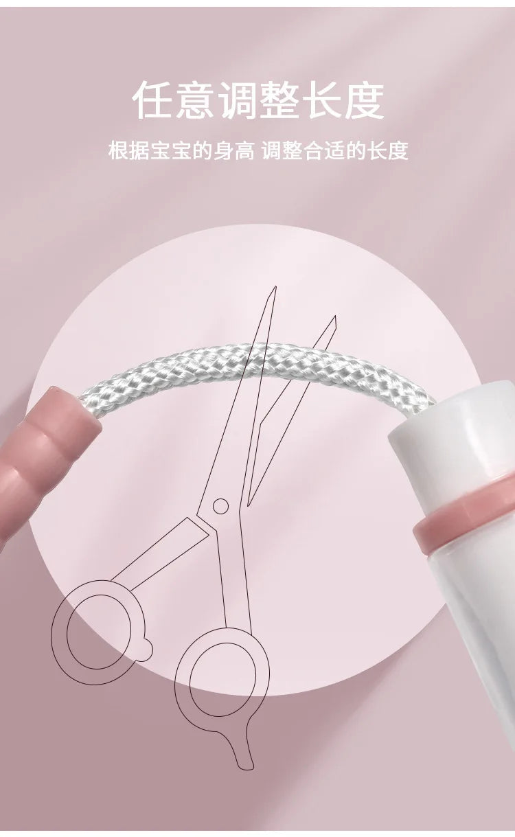 2.8M Exercise Rope Jump Rope Bamboo PVC Beginner Adult Child Soft Beaded No Tangle Segmented Fitness Skipping Cable Workout