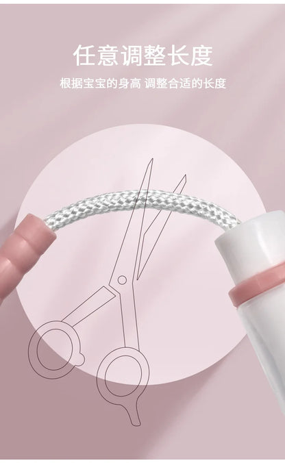 2.8M Exercise Rope Jump Rope Bamboo PVC Beginner Adult Child Soft Beaded No Tangle Segmented Fitness Skipping Cable Workout