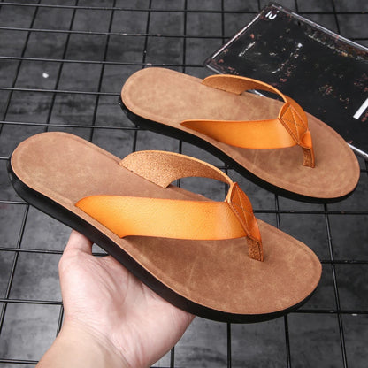 Flip Flops Men Slippers 2025 Summer New Outdoor Wear-Resistant Non-slip Male Shoes Beach Fashion WaterProof Flat Sandals for Men