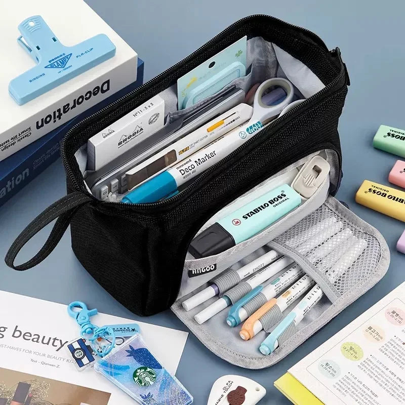 Super Large Capacity Pencil Case School Acsesories Pen Bag Student Box Back to School Office Supplies Statioenry Accessories