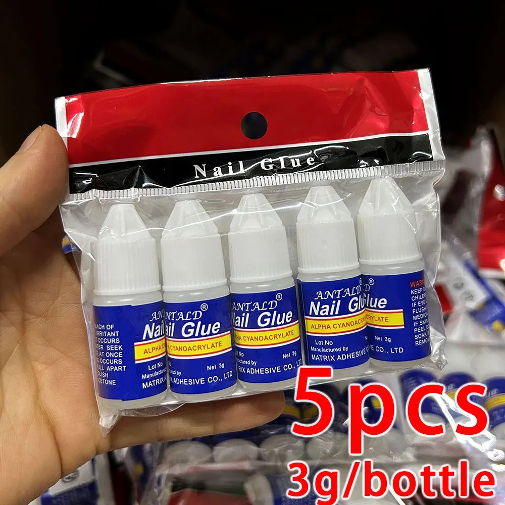 10g Nail Glue For Nail Tips Strongest Press On Nails (2/3/7/8/10ml) Nail Bond Brush On Nail Glue For For Acrylic Tips Nail Glue