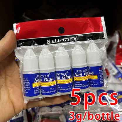 10g Nail Glue For Nail Tips Strongest Press On Nails (2/3/7/8/10ml) Nail Bond Brush On Nail Glue For For Acrylic Tips Nail Glue