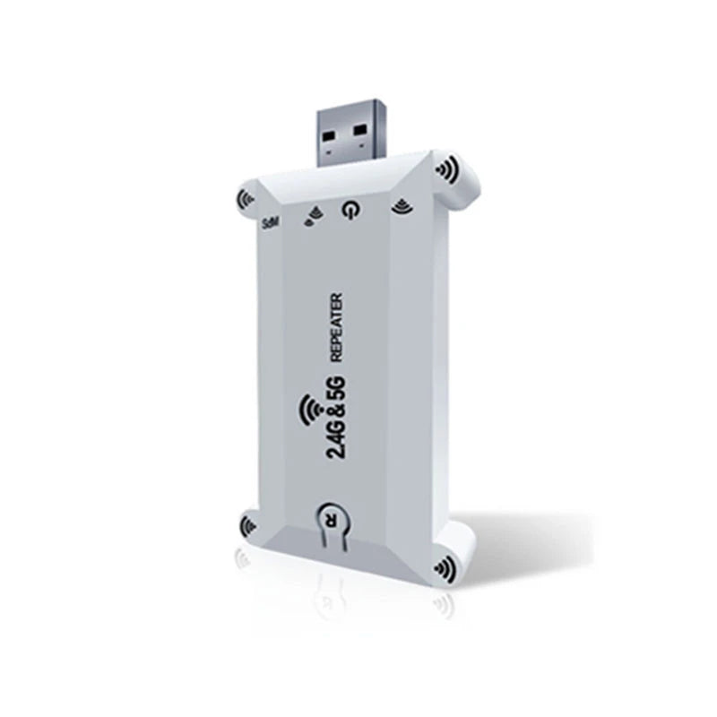 1200Mbps Wifi Extender USB Portable Wifi Repeater 2.4G/5G Router Wifi Booster Long Range Wifi Amplifer Home Network Extension