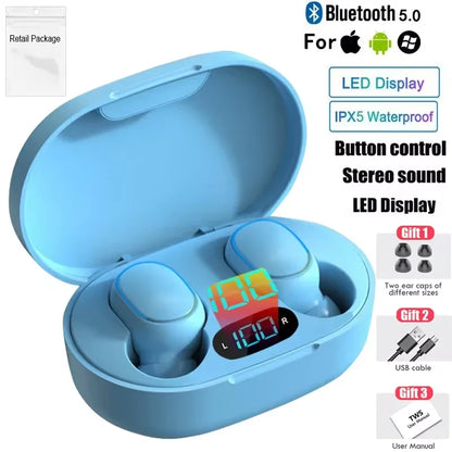 TWS E7S Bluetooth Earphones Wireless Headphones Headset with Mic HiFi Stereo Sport Noise Cancelling Mini Earbuds For Smartphones