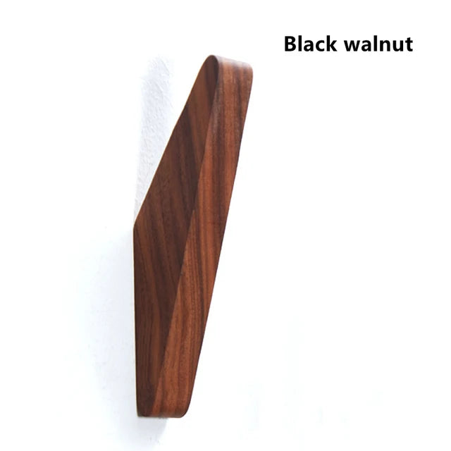 Beech Wood Black Walnut Hook Modern Minimalist Coat Hook Closet Hanger Towel Hook Home Decoration Wall Mounted Hook