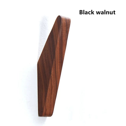 Beech Wood Black Walnut Hook Modern Minimalist Coat Hook Closet Hanger Towel Hook Home Decoration Wall Mounted Hook