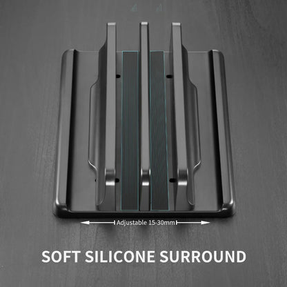 Vertical Laptop Stand Plastic Portable Macbook/Tablet/Phone Holder Adjustable Desktop Notebook Dock Space Save Accessory-Vaydeer