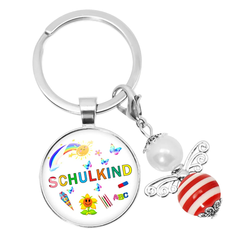 School Child Enrollment Cute Girl Gift Guardian Angel Keychain School Child School Bag School Lucky Charm