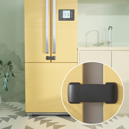 SAFELON 2 Pcs Baby Safety French Fridge Door Lock, Childproof Double Door Refrigerator Lock, Cabinet Cupboard Lock for Toddlers