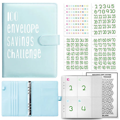 100 Envelope Cash Savings Challenge, Saving Challenge Envelop Book, Budget Envelope Financial Assistant, A5 Size Cash Binder