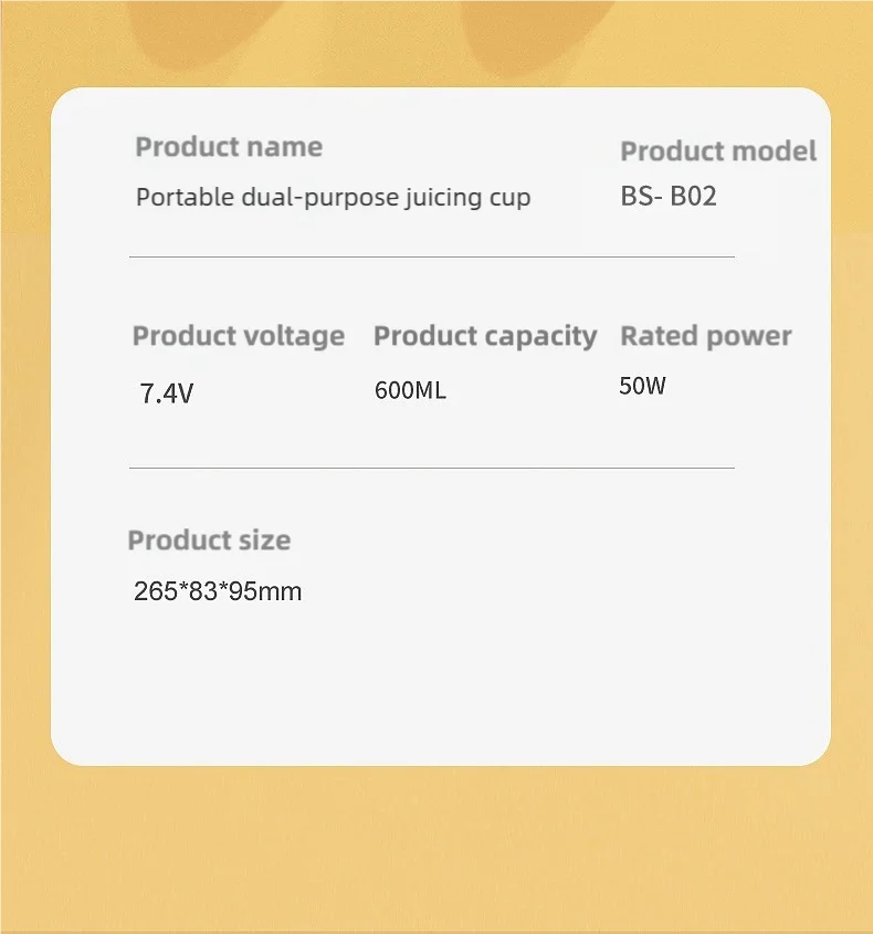 New Portable Juice Blender 600ml 12 Blades Fast Blending USB Rechargeable For Outdoor Milkshake Smoothie Electric Blender