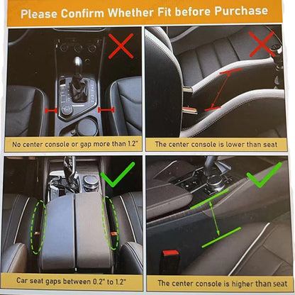 Microfiber leather Car Seat Gap Fillers - Fit For Suvs, Trucks & Cars | Leak-Proof & Dirt-Resistant | Easy Clean