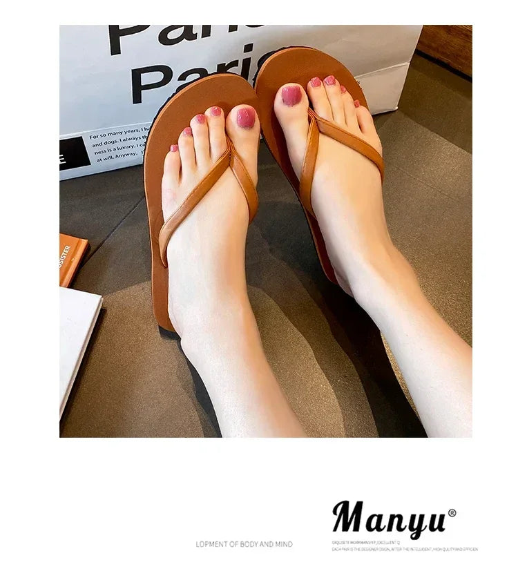 Flip-flops Women's Summer Slippers for Women Non-slip Ins Outdoor Casual Beach Sandal Women Fashion Outerwear Flip Flops