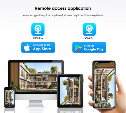 CCTV 3 Lens Video Surveillance Camera Wifi Network Camera 4G SIM Card Wireless 360 Monitor Outdoor Waterproof Security Cameras