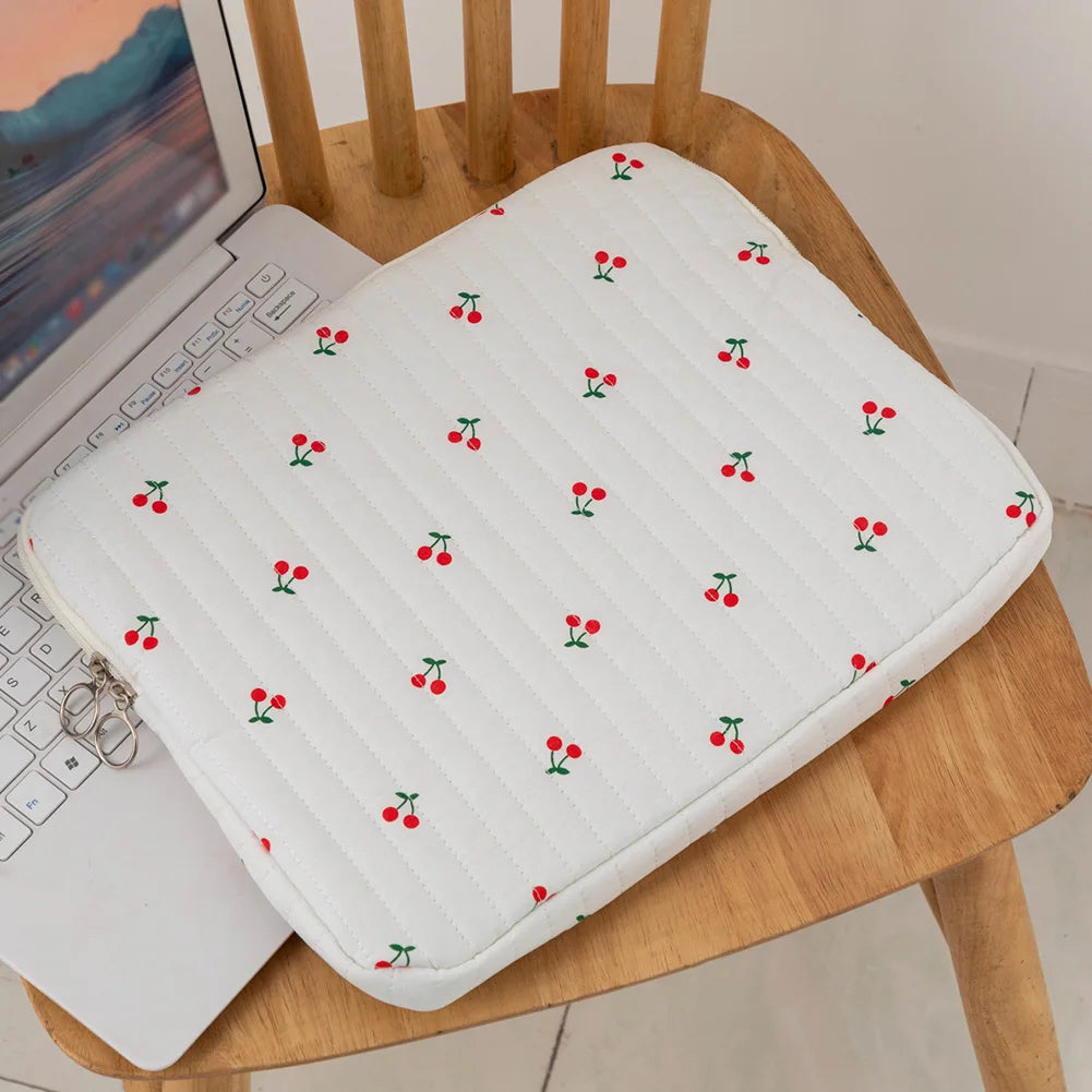 11/13/15 Inch Laptop Sleeve Quilted Laptop Bag Coquette Floral Laptop Carrying Case Office Accessories