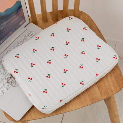 11/13/15 Inch Laptop Sleeve Quilted Laptop Bag Coquette Floral Laptop Carrying Case Office Accessories