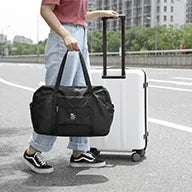 2025 Newest Moving Luggage Bag Hand-held Drawbar Travel Bag Women's Business Foldable Travel Clothing Storage Bag