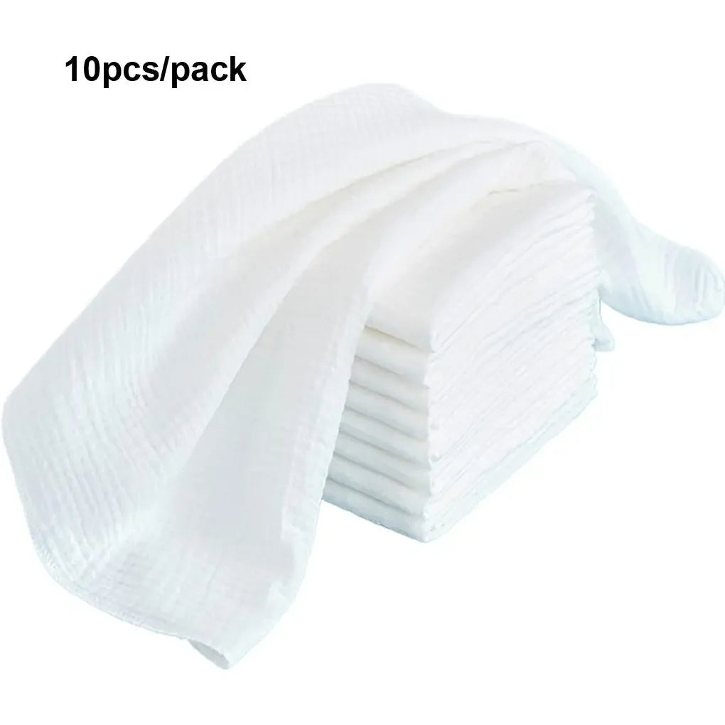 10PCS Baby Gauze Diapers 100% Cotton Baby Nappy for Newborn Changing 43x45cm Washable Reusable Double Layer Soft Baby Towels