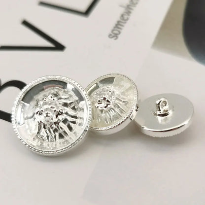 Luxury British Style Premium Metal Buttons for Coats & Fashion Apparel High-Grade Resin-Metal Combination 16/18/21.5mm 6pcs