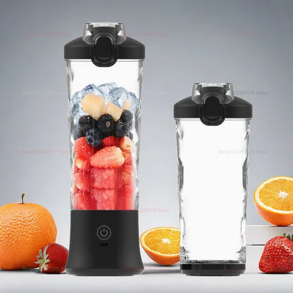 Portable Juicer Blender 600ml Electric Fruit Juicer USB Charging Lemon Orange Fruit Juicing Cup Smoothie Blender Machine