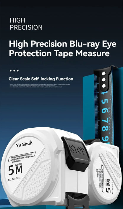 Automatic Locking Anti-cut Hand Blue Laser Digital Tape Measure Measuring Tape Retractable for Electrician Man Gift