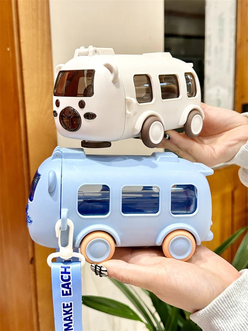 Water Bottle with Straw for Kids, Cartoon Leakproof Water Bottles, Outdoor Portable Drink Bottle, Lovely Cup Bottle for Children