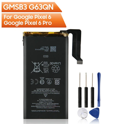 Replacement Battery GMSB3 For Google Pixel 6 4614mAh G63QN For Google Pixel 6 Pro 5003mAh GLU7G For Google Pixel 6A