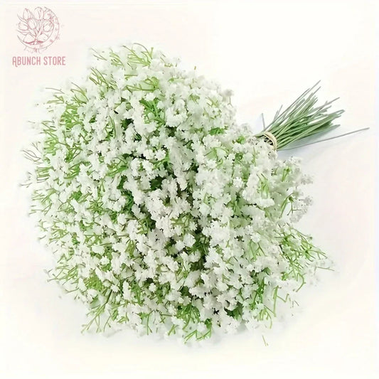 30Pcs Artificial Fake Babys Breath Bridal Flowers Bouquet Plastic Gypsophila for Wedding Reception Centerpieces Home Party Decor