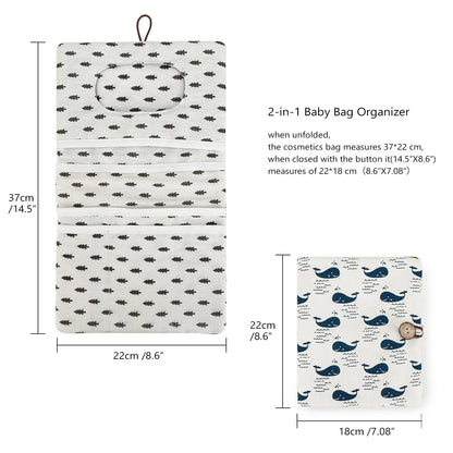 Portable Baby Diaper Bag Stroller Nappy Bags Newborn Quilted Button Diaper Storage Multifunctional Organizer Babies Accessories