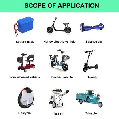 36V 48V 60V 72V Charger 2A 5A Lithium Battery Pack 42 54.6 67.2 84V 10 13 16 20S Smart Intelligent Fast Charging Charger EU Plug