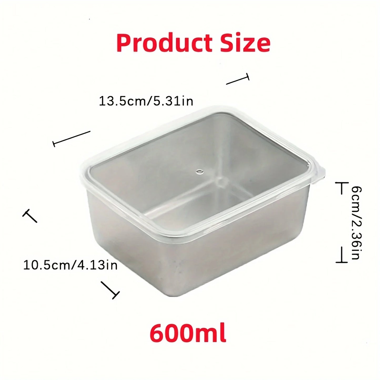 6-Piece Stainless Steel Food Storage Containers Set With Lids - Leakproof, Stackable & Reusable For Camping, Picnics, School