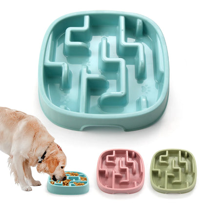 Pet Dog Slow Feeder Bowl Fun Non Slip Anti-Gulping Slower Food Feeding Dishes Eco Dog Bowl for Large Medium Small Dogs Puppy