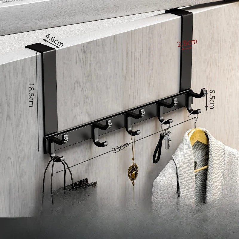 Door Rear Hook Without Hole Drilling Can Be Detached Door Back Coat Rack Bedroom Door Bag Clothes Storage Storage Clothes Hook