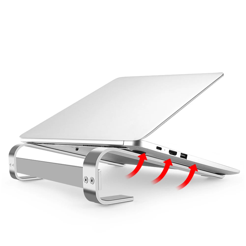 Desk Laptop Stand Aluminum Alloy Laptop Riser Ergonomic Ventilated Support Notebook Bracket for 10-18inch Laptop