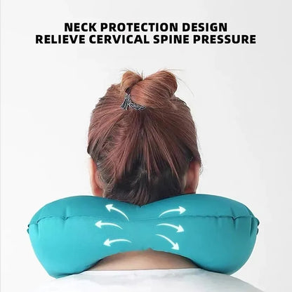 Inflatable Pillow Travel Portable Neck Protection Pillow Press Inflatable U-shaped Pillow Travel Storage Neck Pillow 2025 New