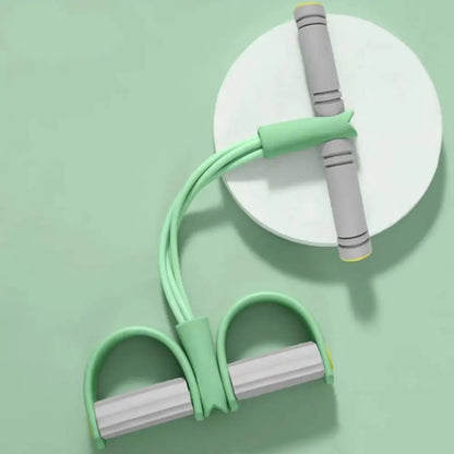 Durable 4-Tube Yoga Pedal Puller Rubber Thicken Resistance Band Abdominal Exerciser Elastic Pull Rope Arm