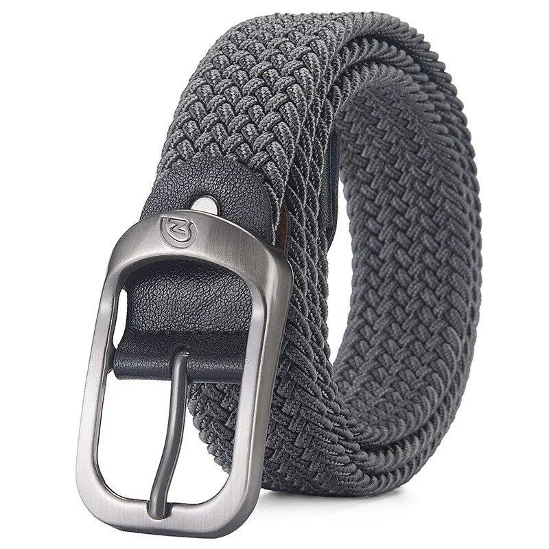Men's Belt Casual Woven Elastic Belt Outdoor Sports Women's Belt No Need for Punching Climbing Work Belt For Men Women Fashion