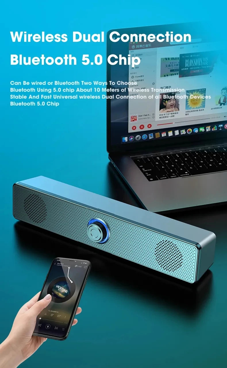 Home Theater Sound System Bluetooth Speaker 4D Surround Soundbar Computer Speaker For TV Soundbar Box Subwoofer Stereo Music Box