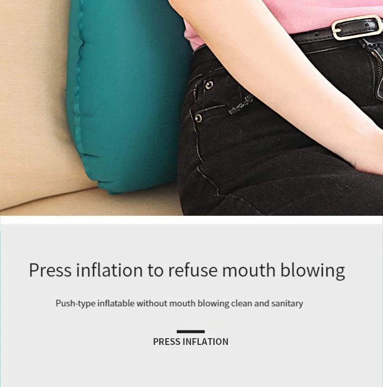 Press Inflatable Pillow Portable Outdoor Travel Pillow Waist Pillow Neck Protector Inflatable U Shaped Pillow