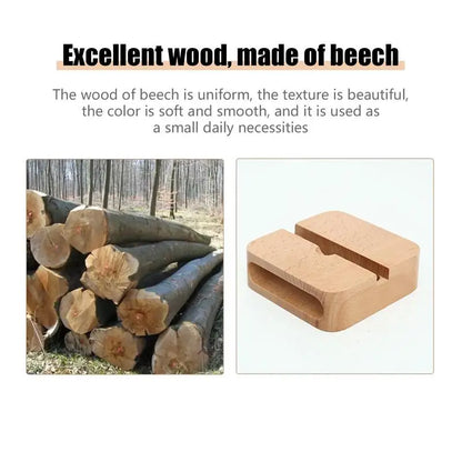 Wooden Cell Phone Stand Sound Amplifier Louder Sound Mobile Phone Holder Cell Phone Stand Natural Loudspeaker Portable Phone