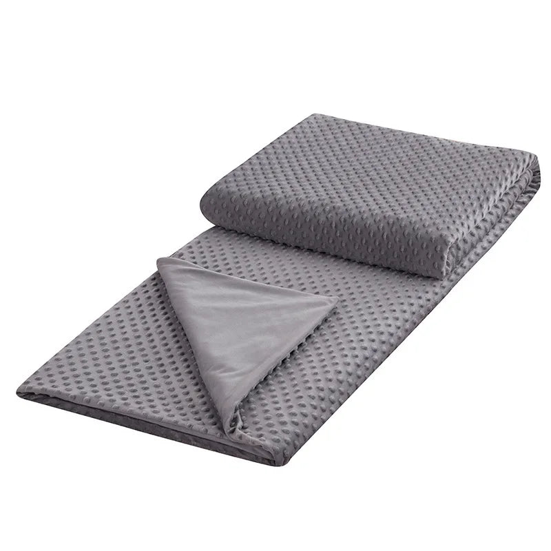 Soft Flannel Weighted Blanket Cover Solid Color Removable Quilt Cover For Heavy Weighted Blanket Decompression Blanket Cover