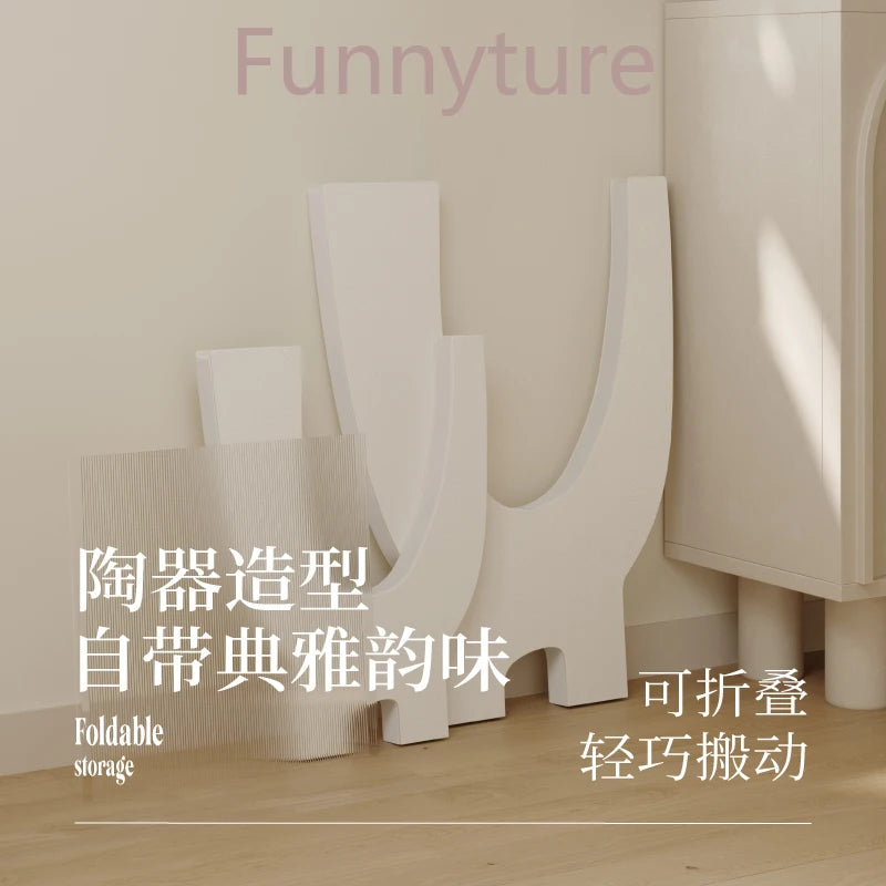Folding paper table bedside table shelf living room bedroom simple folding storage sofa side cabinet coffee table 롤테이블 이동식테이블