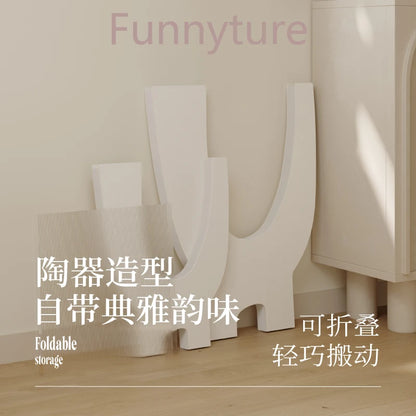 Folding paper table bedside table shelf living room bedroom simple folding storage sofa side cabinet coffee table 롤테이블 이동식테이블
