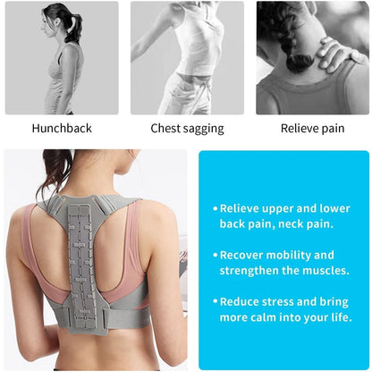 Posture Corrector Easy Wearing Concealed Back Brace with Adjustable Belt, Breathable Back Straightener for Improving Hunchback