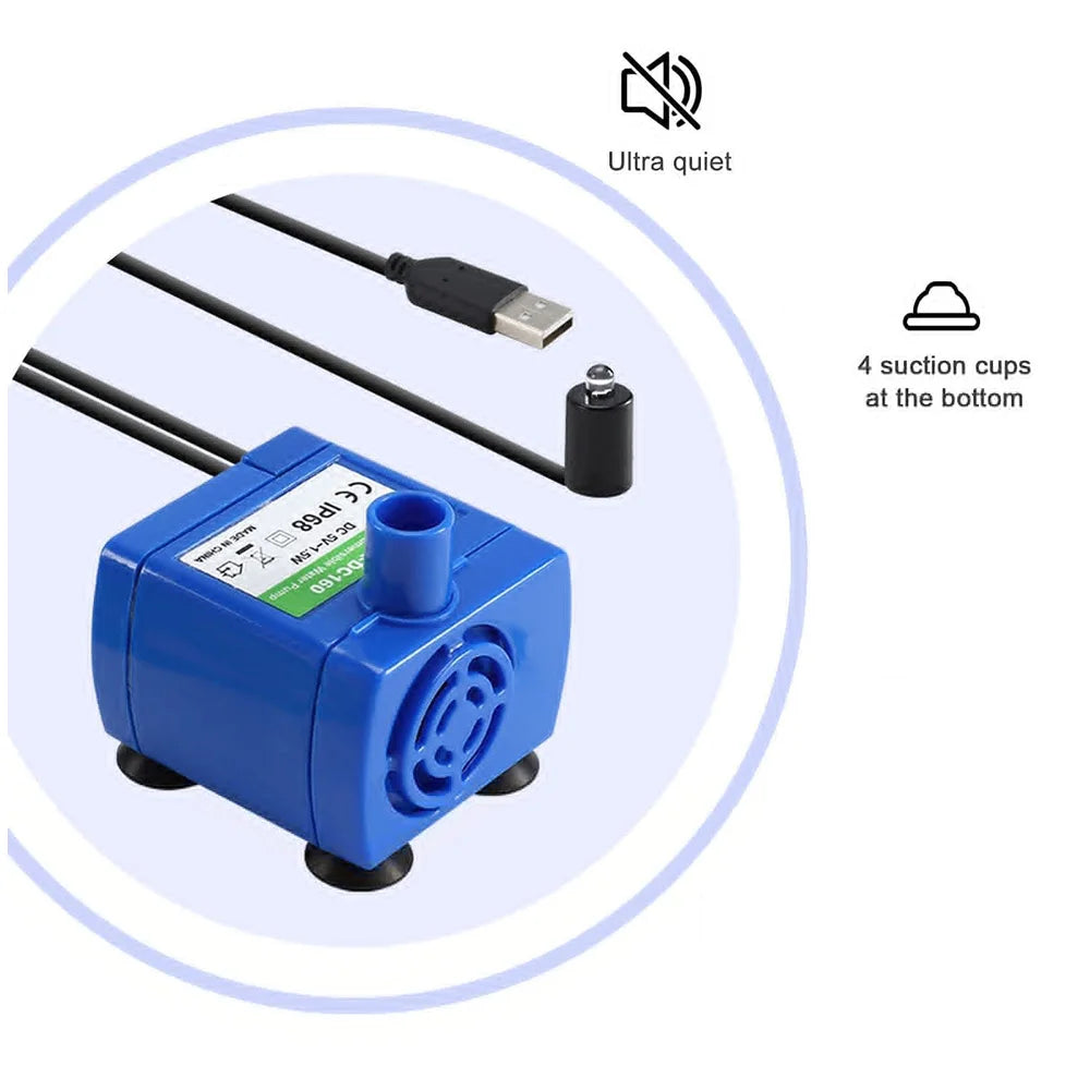 Cat Water Fountain, 67oz/2L Automatic Cat Drinking Fountain, Pet Water Fountain with LED Light and Filter for Cats and Small Dog