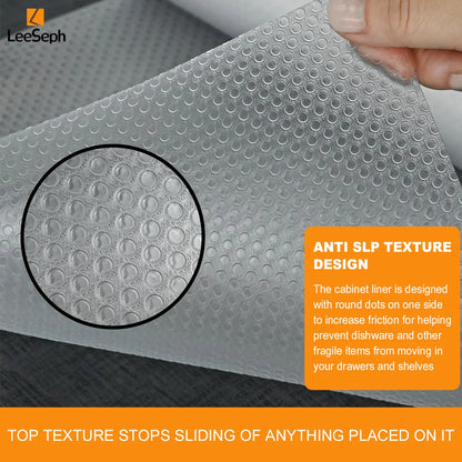 Leeseph Shelf Liner, Reusable Drawer Mat Non-Adhesive Cupboard Protector, Non-Slip Washable Waterproof Oilproof Pad Protectors