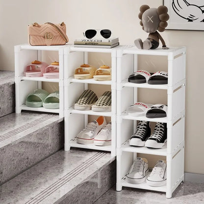 Shoe Organizers For Closet Shoe Storage Boxs Stackable Multilayer Shoes Rack Space Saving For Entryway Large Sturdy Stackable
