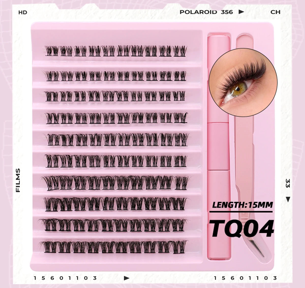 Diy Lash Extension Kit Cluster Eyelash Extension Kit Individual Lashes Kit Lash Bond and Seal Lash Glue and Lash Tweezers Makeup