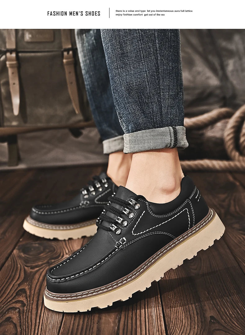 Outdoor Hiking Shoes Men Sneakers Summer Slip on Casual Men Shoes Breathable Suede Leather Shoe Anti-skid Walking Shoes Footwear