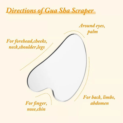 Stainless Steel Skin Scraping Face Massage Skincare Tool Guasha Scraper Lifting Anti Wrinkle Gua Sha Body Neck Care Massager